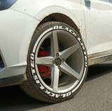 Black Listed Tyre Sticker (letter + strip)